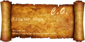 Czigler Olga névjegykártya